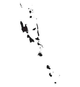 Vanuatu Silhouette Map