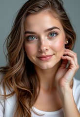 Fototapeta premium portrait of a woman talking on phone