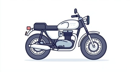 Obraz premium Vintage Motorcycle on the Open Road Exploring Endless Possibilities