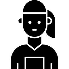 Vector Icon Player, sport girl, female, sportswomen