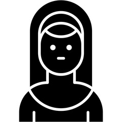 Vector Icon Woman, sister, avatar, nun, religion