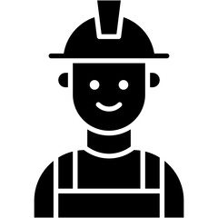 Vector Icon Engineer, electric, man, worker, labour