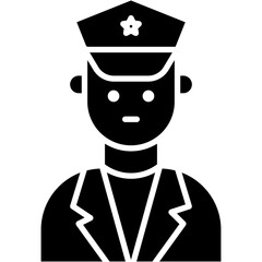 Vector Icon Police man, military, police, occupation