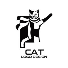 Cat Vector Logo Design