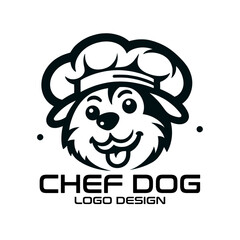 Chef Dog Vector Logo Design