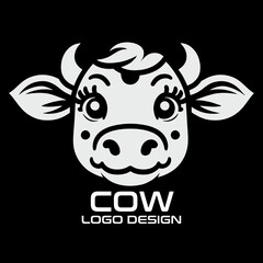 Fototapeta premium Cow Vector Logo Design