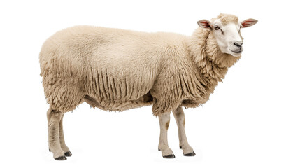 Adorable Woolly Sheep Close-Up Image