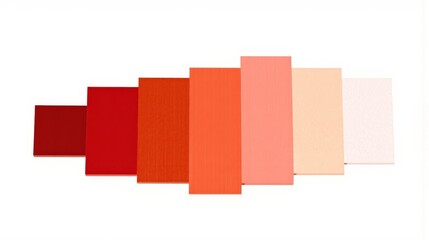 Generative AI, Minimalist geometric block composition transitioning smoothly from deep crimson red to pure white in a modern, abstract layout