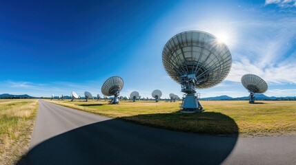 Satellite Dishes in a Field