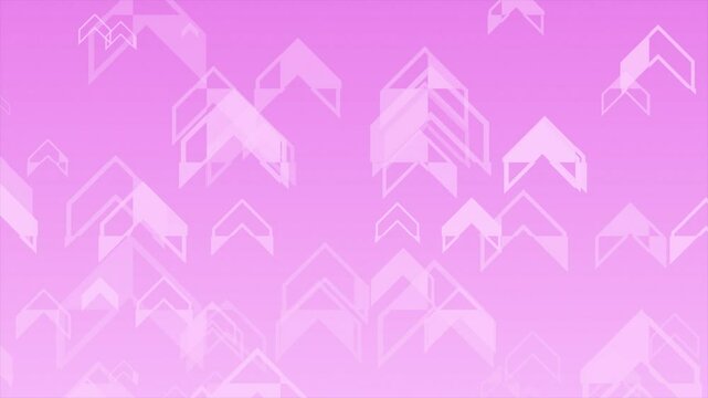 Pink color arrow shapes element moving upward with check pattern modern design geometrical background