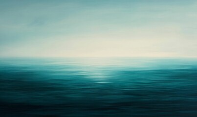 Obraz premium Calm ocean with a faint glow.