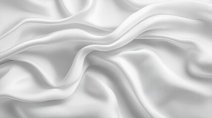 Naklejka premium Elegant White Satin Fabric Texture Background
