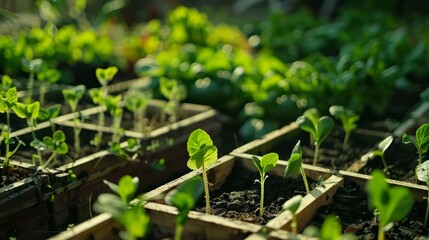 Urban Community Farming in City Garden Project