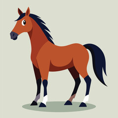 horse vector art illustration design