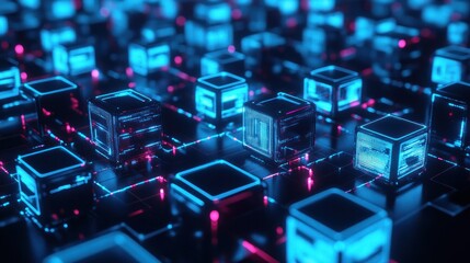 Abstract Digital Network Illustration