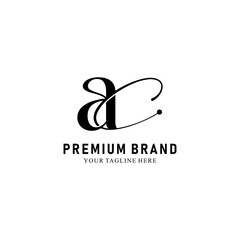 Modern Creative AC Logo Design. icon initial Based Monogram and Letters in Luxury vector