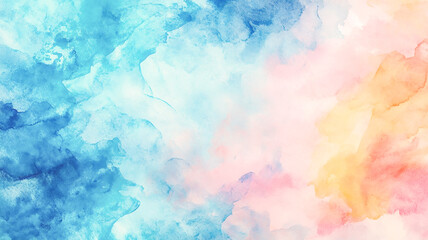 Abstract Blue Pastel Watercolor: Artistic Dye and Paint Effects for Fashionable Watercolour Design Prints background 