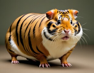 Hybrid animal between tiger and guinea pig.