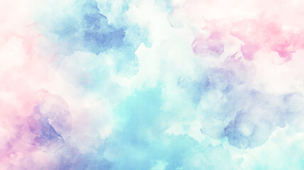 Abstract Blue Pastel Watercolor: Artistic Dye and Paint Effects for Fashionable Watercolour Design Prints background 