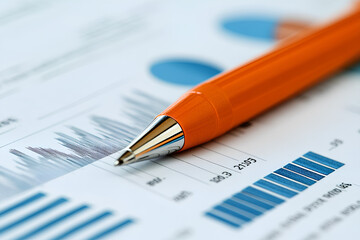 Fototapeta premium Business plan presentation with a focus on longterm strategy and growth