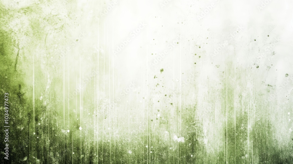 Poster a serene abstract background featuring soft green hues, blending with textured patterns and light gr