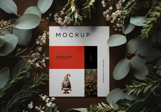 Christmas Greeting Card Mockup Generated with AI