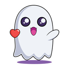 Fototapeta premium A cartoon character with a heart in the background
