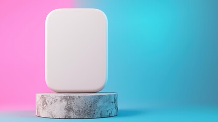 Editable Blank Quiz Scoreboard with Bold Graphics - 3D Illustration for Interactive Learning and Competitions