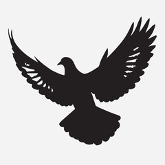 Obraz premium Dove silhouette isolated image