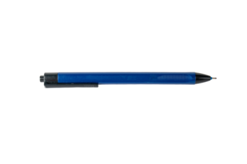 Blue pen on transparent background