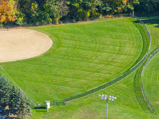 aerial scene of baseball field