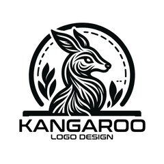 Obraz premium Kangaroo Vector Logo Design