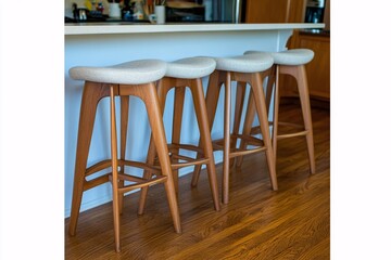 Mid Century Modern Bar Stools in a Contemporary Kitchen