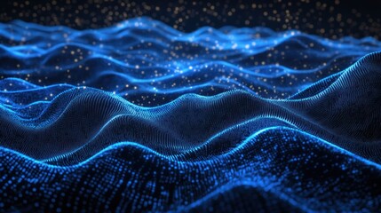 Obraz premium Abstract Blue Waves