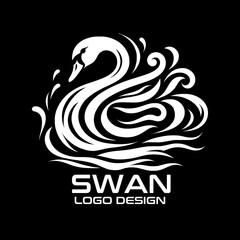 Swan Vector Logo Design