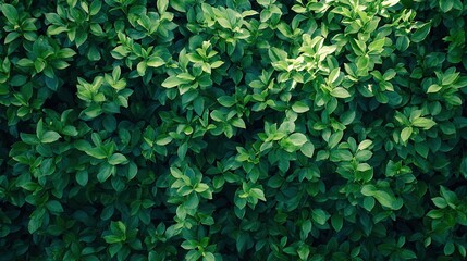 Obraz premium Lush Green Leaves from Above in Natural Light