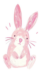 Obraz premium PNG Cute rabbit illustration animal mammal representation.