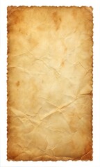 Aged and Stained Crinkled Blank Paper with Vintage Texture and Rustic Creases