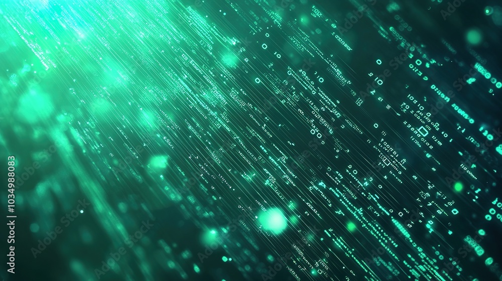 Poster abstract digital data stream visualization