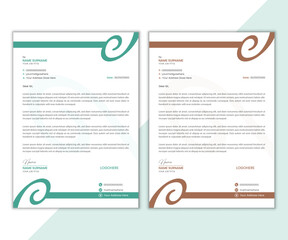 Corporate Letterhead template, creative design template