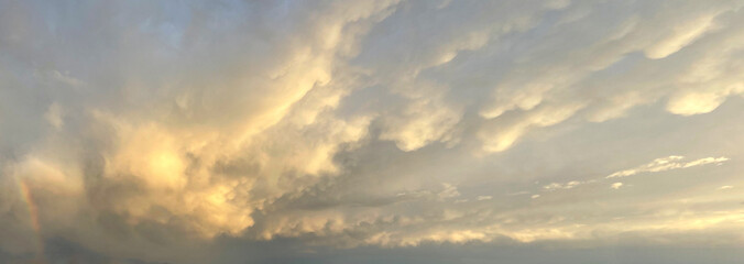 Dramatic cloudy storm sky. Cold windy weather atmosphere cloudscape panoramic outdoors scenery...