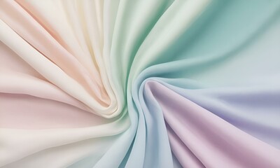 Soft pastel fabric texture, elegant drapery in light colors for various design applications