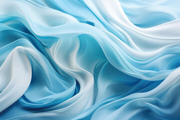 Obraz premium 3D abstract background blue and white tones waves, 4k wallpaper, modern and minimal gradients