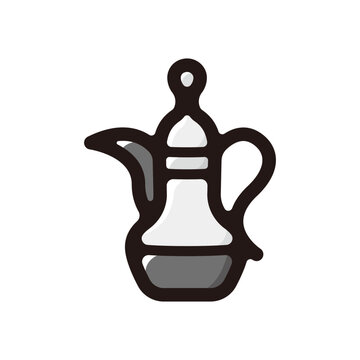 recommend clip art: Dallah outline icon for graphic design, apps and websites