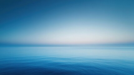 Obraz premium Serene Blue Ocean Horizon at Dusk