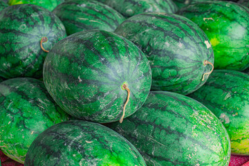 Watermelon for sale at fruit market.