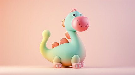 Fototapeta premium Cute Cartoon Dinosaur Toy