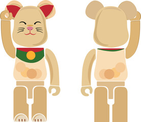 bearbrick happy cat brings good luck