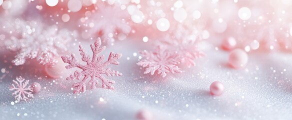 The Delicate Pink Snowflakes