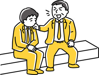 部下を励ます上司